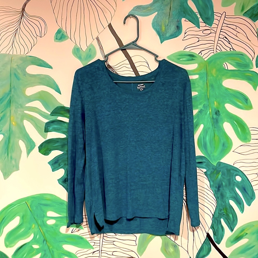 Dark teal long sleeve shirt, Old Navy